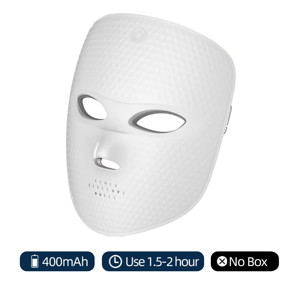 7 Color LED Light Therapy Face Mask Spa Treatment At Home