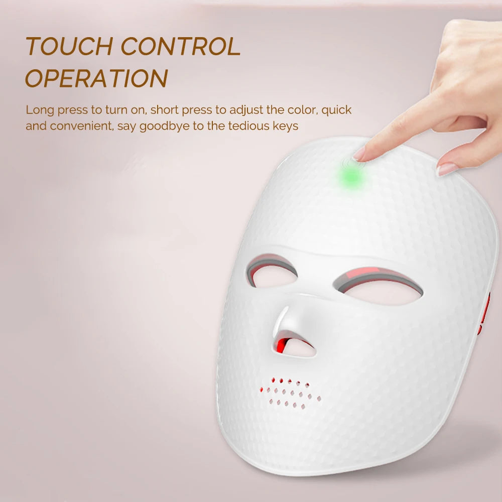 7 Color LED Light Therapy Face Mask Spa Treatment At Home